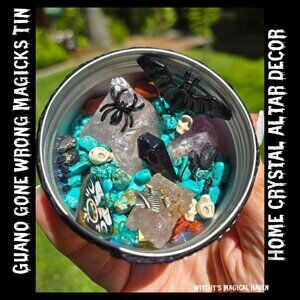Spooky Guano Gone Wrong Magicks Crystal Altar Home Decor Tin